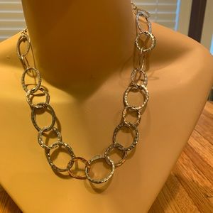 Silver Large Loop Necklace